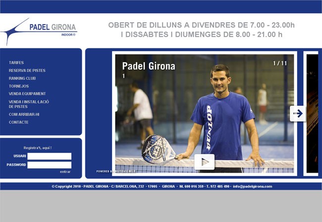 CENTRAL DE RESERVAS Y WEB PISTAS DE PADEL